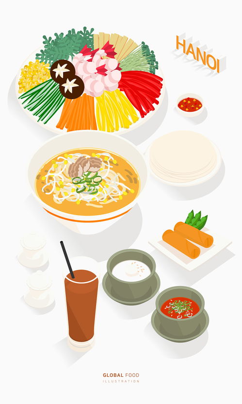韩式美食 餐饮食物 小吃美点心 手绘食品插图插画设计ai tid296t000257 餐饮美食插画